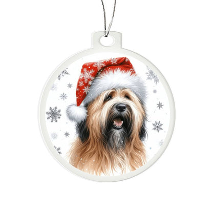 Christmas Dog - Briard - Acrylic Ornament