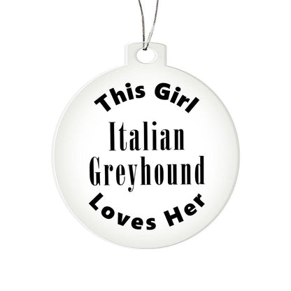 Italian Greyhound - Acrylic Ornament