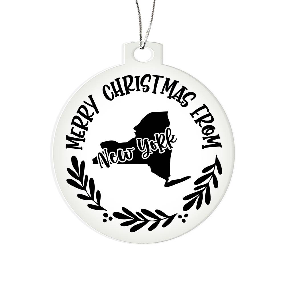 Merry Christmas From New York - Acrylic Ornament
