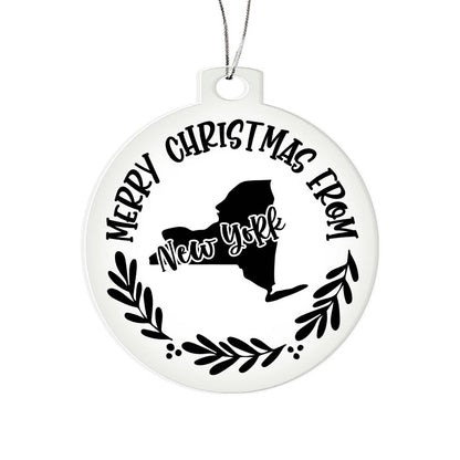 Merry Christmas From New York - Acrylic Ornament