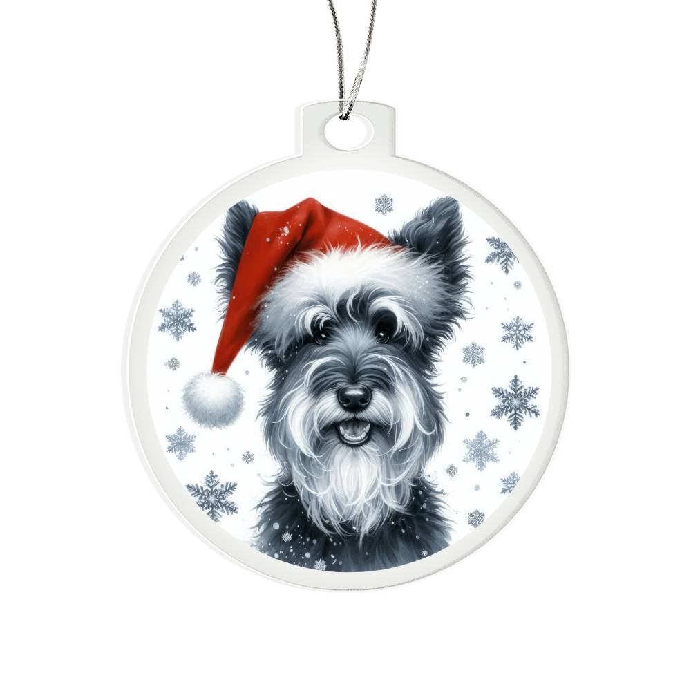 Christmas Dog - Kerry Blue Terrier - Acrylic Ornament