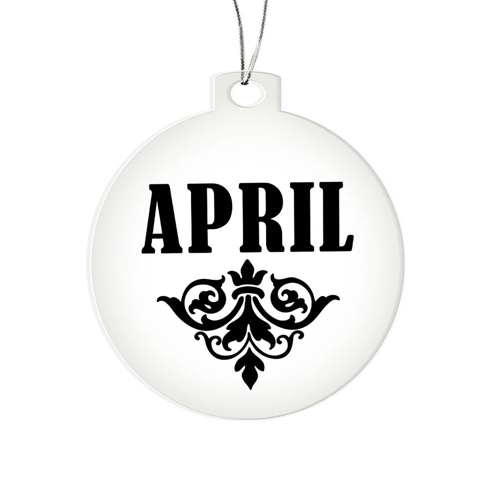 April v01 - Acrylic Ornament