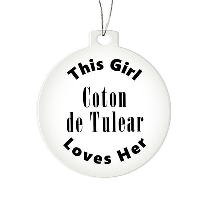 Coton de Tulear - Acrylic Ornament