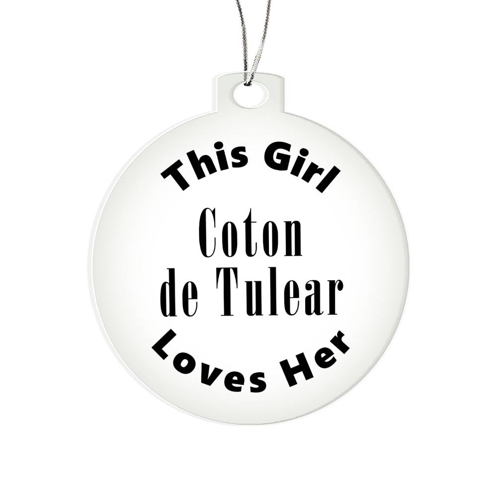 Coton de Tulear - Acrylic Ornament