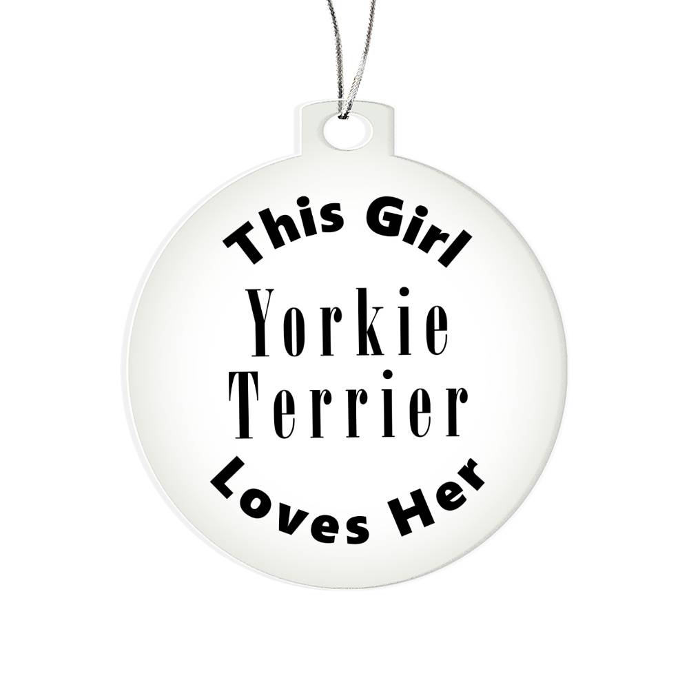 Yorkie Terrier - Acrylic Ornament