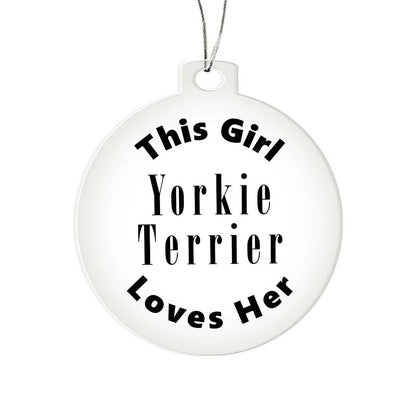Yorkie Terrier - Acrylic Ornament