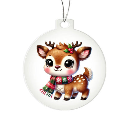 Cute Christmas Reindeer 015 - Acrylic Ornament