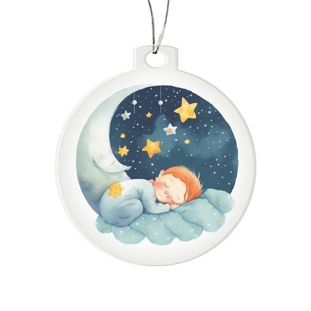 Sweet Dreams Baby Boy (Watercolor) 03 - Acrylic Ornament