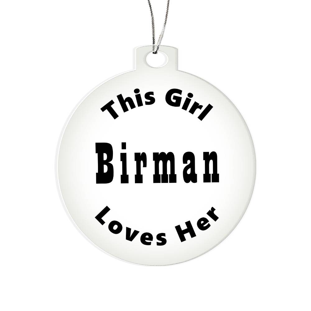 Birman - Acrylic Ornament