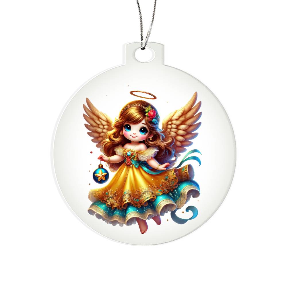 Cute Christmas Angel 023 - Acrylic Ornament