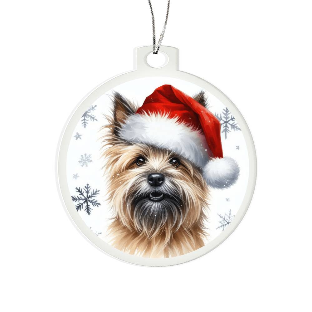 Christmas Dog - Cairn Terrier - Acrylic Ornament