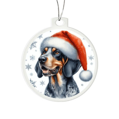 Christmas Dog - Bluetick Coonhound - Acrylic Ornament