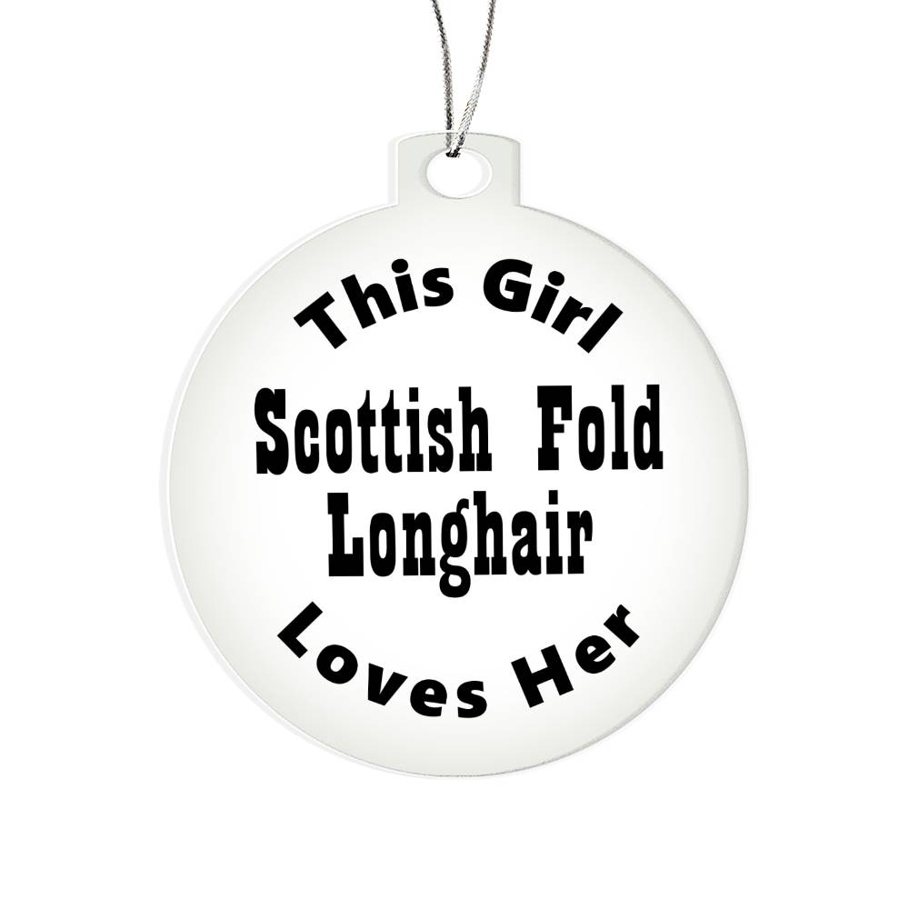 Scottish Fold Longhair - Acrylic Ornament