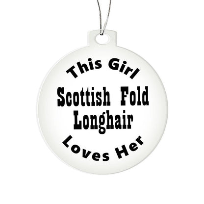 Scottish Fold Longhair - Acrylic Ornament