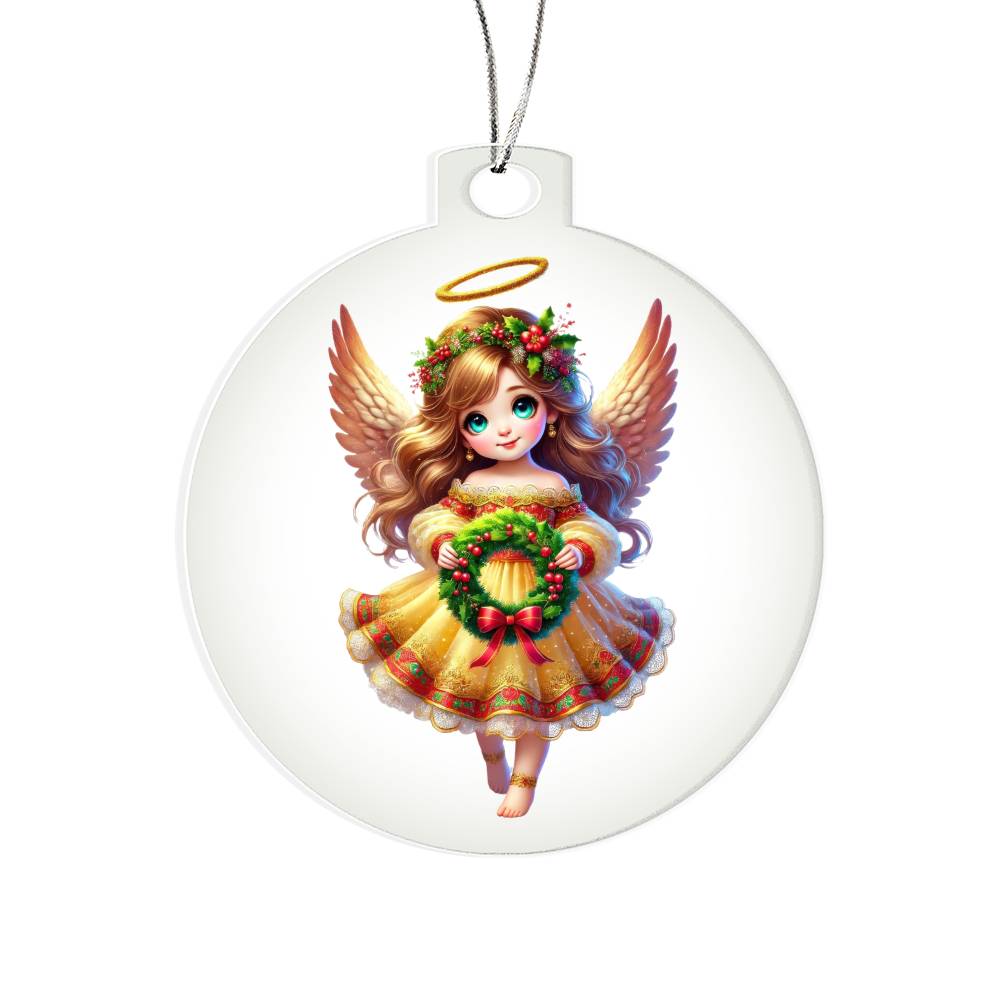 Cute Christmas Angel 001 - Acrylic Ornament