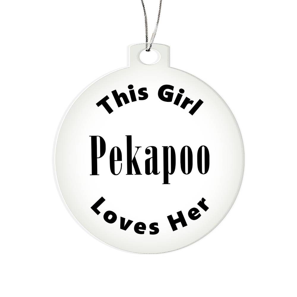 Pekapoo - Acrylic Ornament