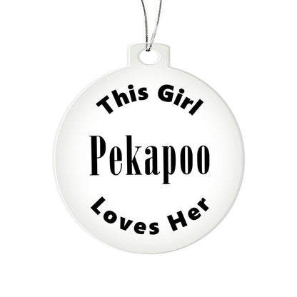 Pekapoo - Acrylic Ornament