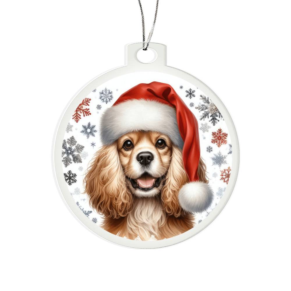 Christmas Dog - American Cocker Spaniel - Acrylic Ornament