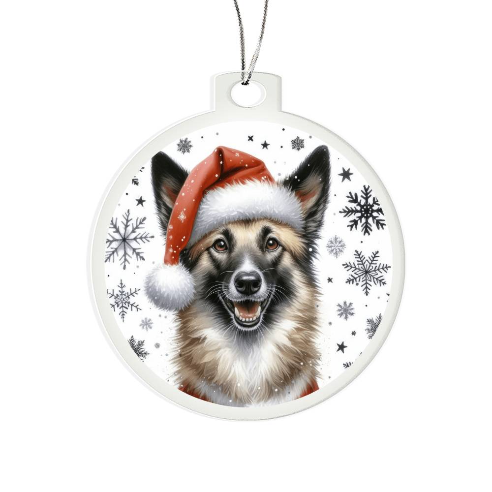 Christmas Dog - Mudi - Acrylic Ornament