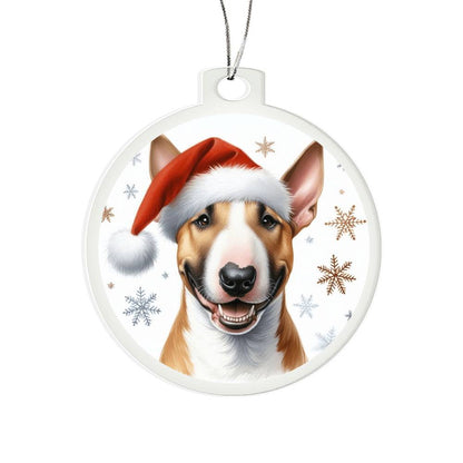 Christmas Dog - Bull Terrier - Acrylic Ornament