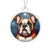 Dog Stained Glass Christmas Design 017 - Acrylic Ornament