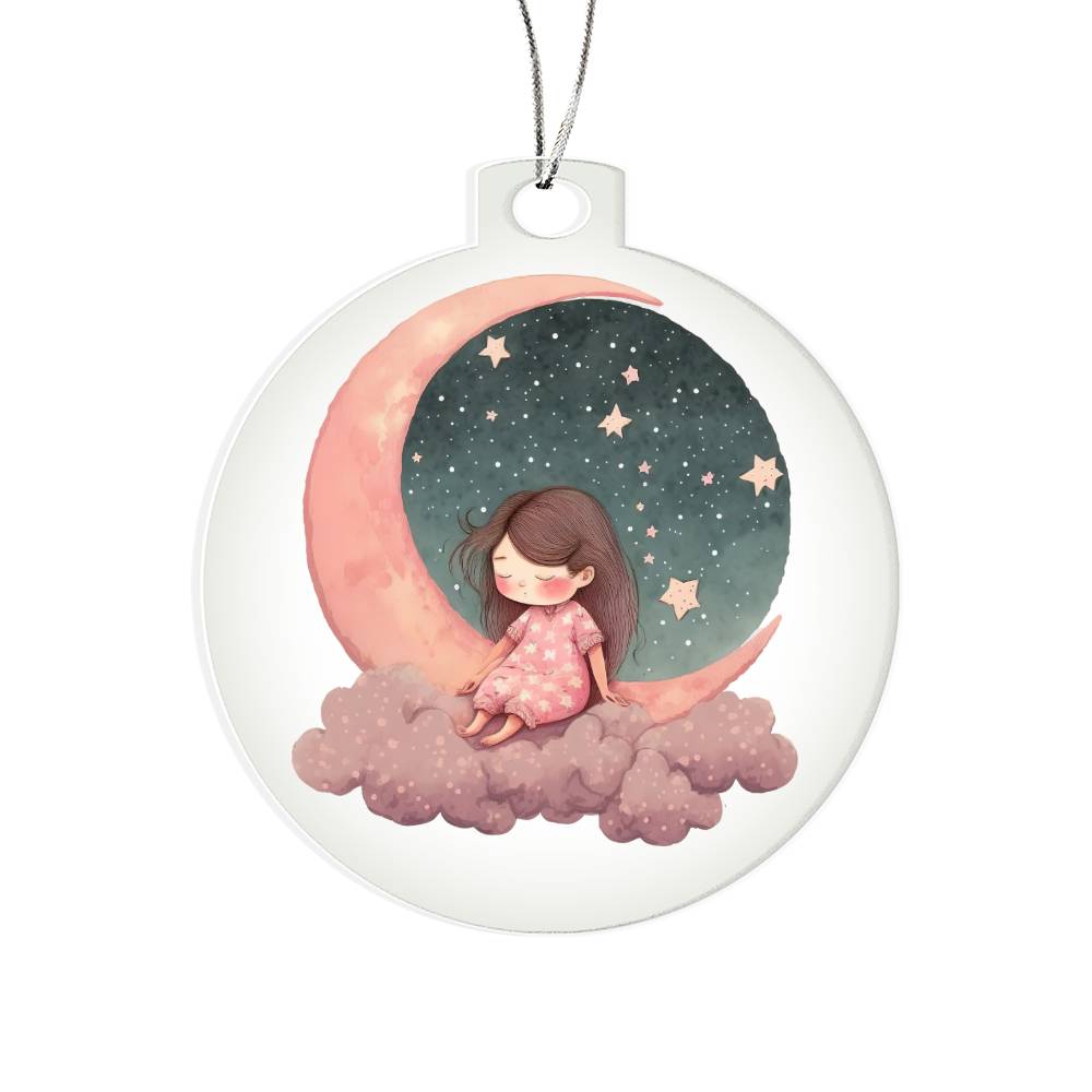 Sweet Dreams Baby Girl (Watercolor) 05 - Acrylic Ornament