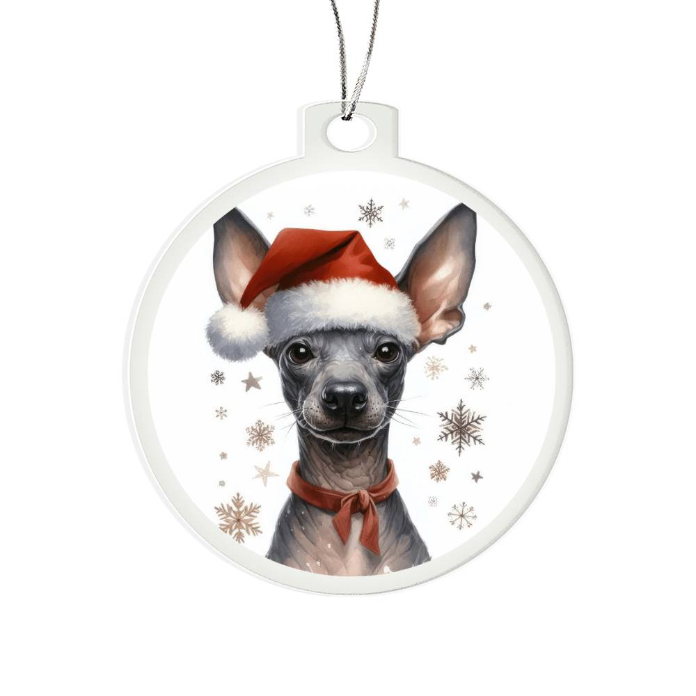 Christmas Dog - Xoloitzcuintli - Acrylic Ornament
