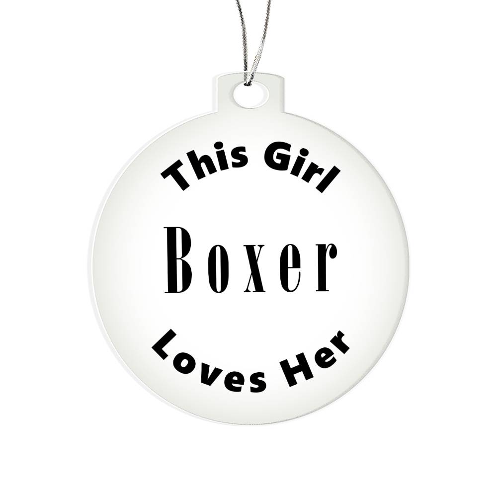 Boxer - Acrylic Ornament