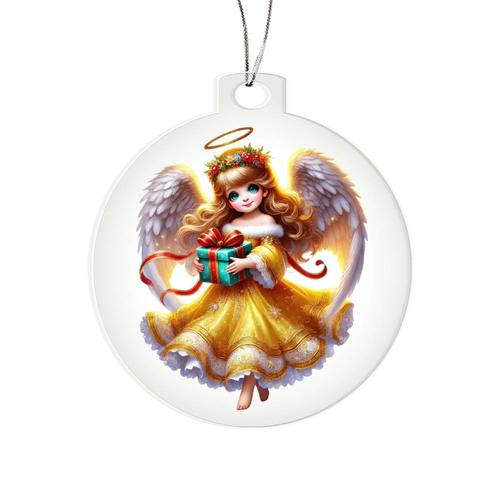 Cute Christmas Angel 024 - Acrylic Ornament