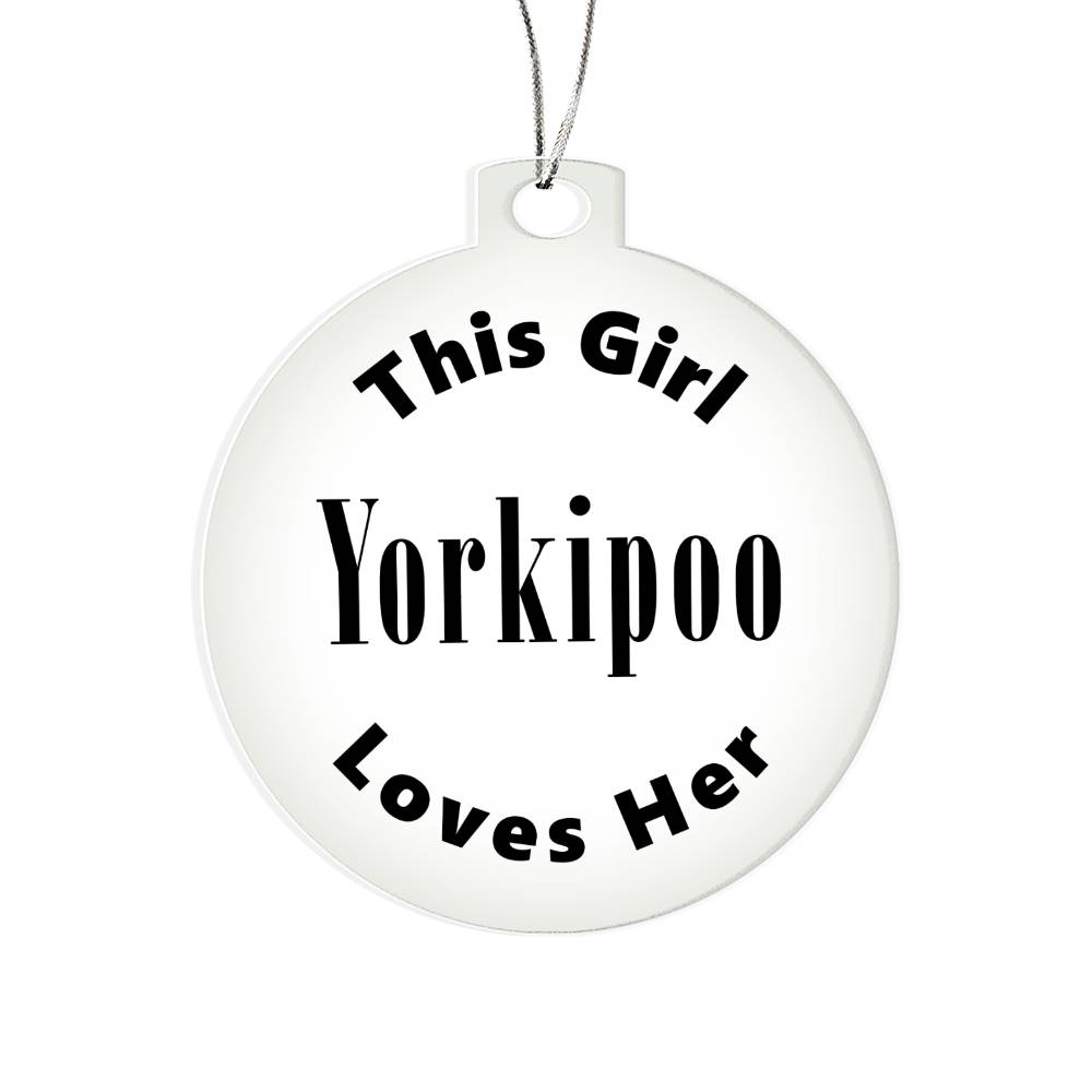 Yorkipoo - Acrylic Ornament