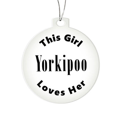 Yorkipoo - Acrylic Ornament