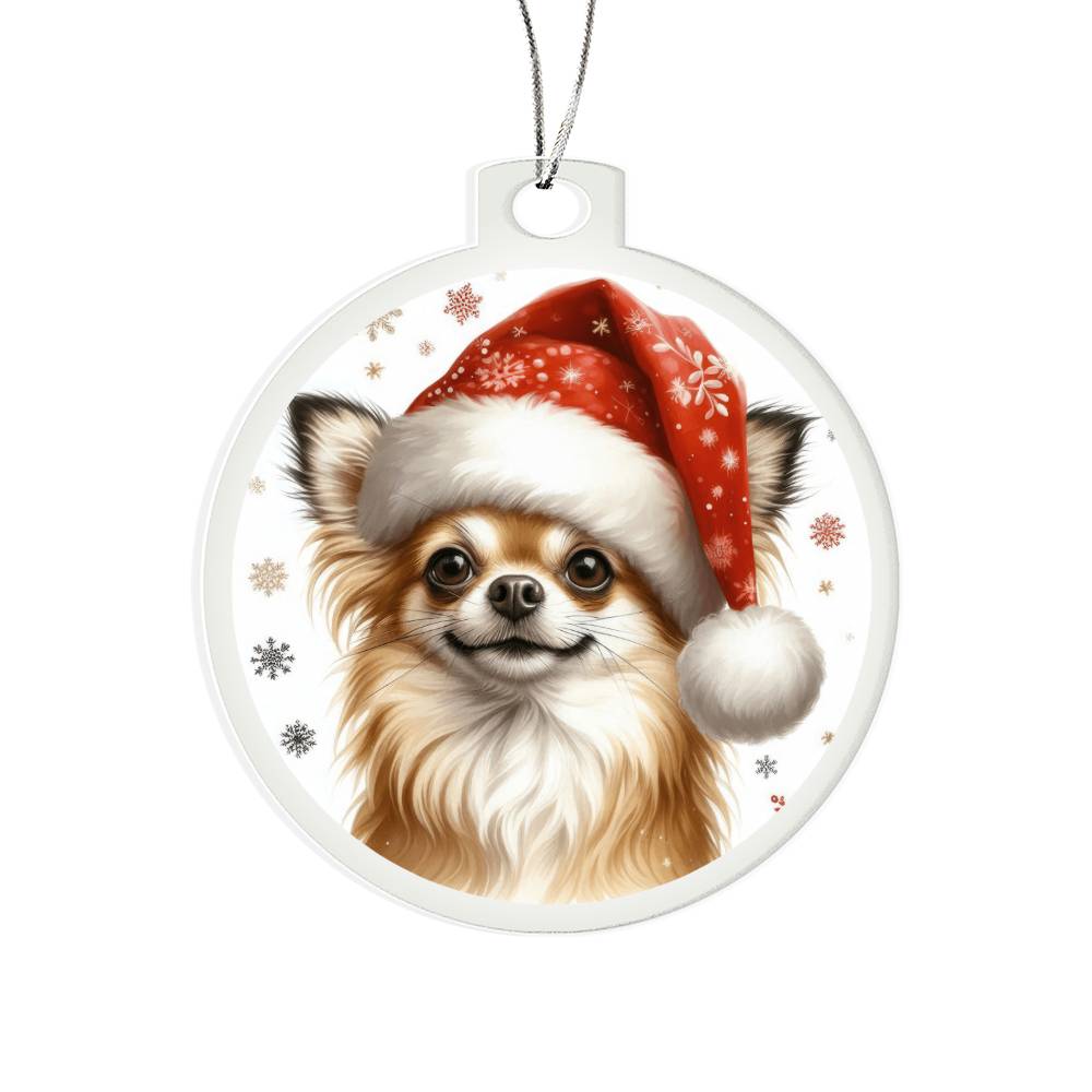 Christmas Dog - Chihuahua - Acrylic Ornament