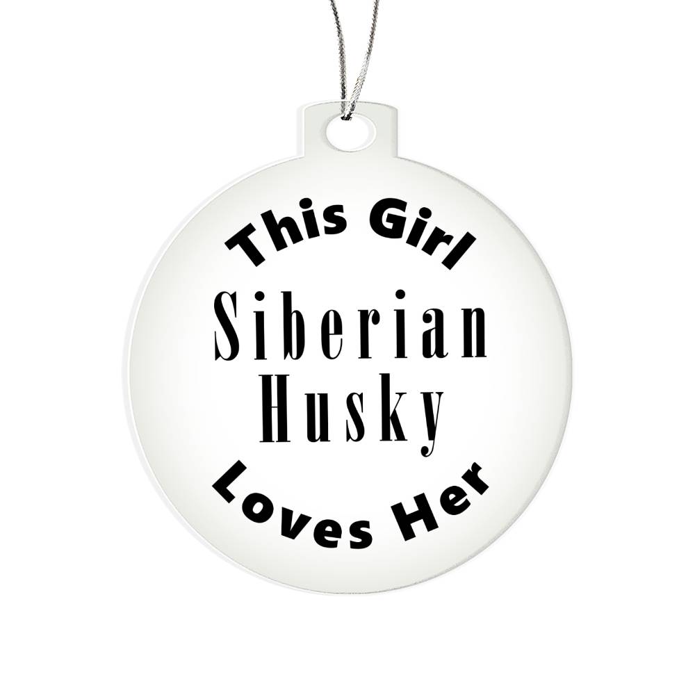 Siberian Husky - Acrylic Ornament