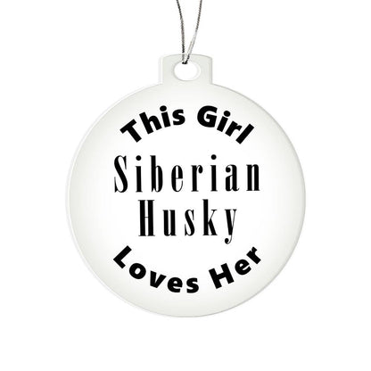 Siberian Husky - Acrylic Ornament