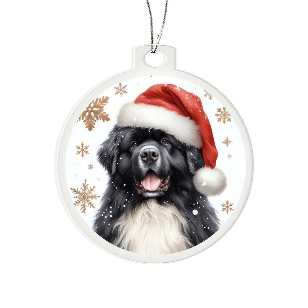 Christmas Dog - Newfoundland - Acrylic Ornament