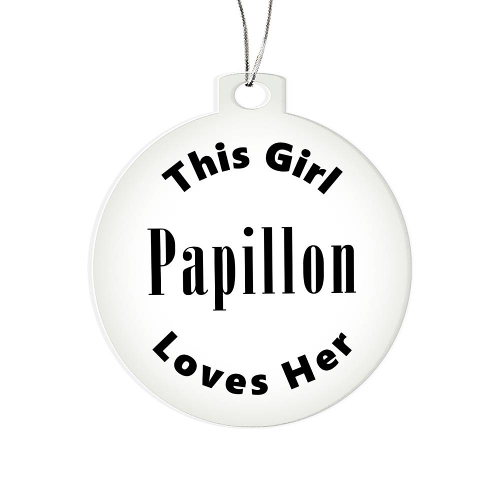 Papillon - Acrylic Ornament