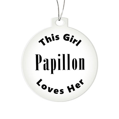 Papillon - Acrylic Ornament