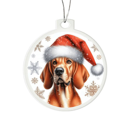 Christmas Dog - Redbone Coonhound - Acrylic Ornament