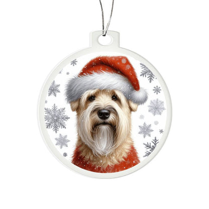 Christmas Dog - Soft Coated Wheaten Terrier - Acrylic Ornament
