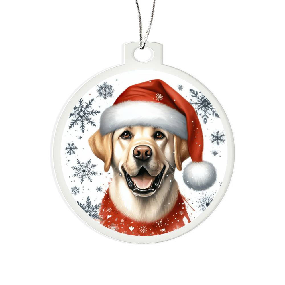 Christmas Dog - Labrador Bulldog  - Acrylic Ornament