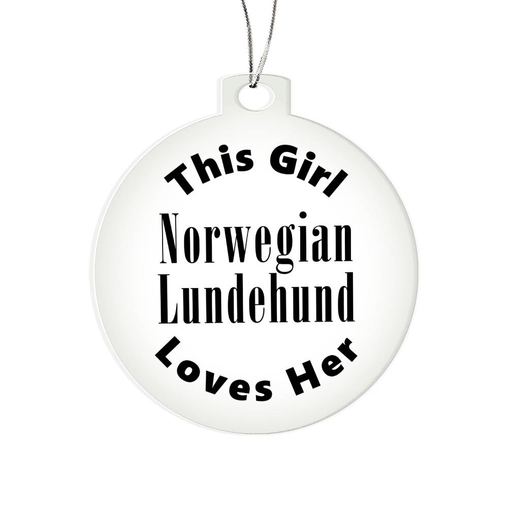 Norwegian Lundehund - Acrylic Ornament