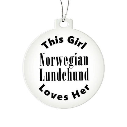Norwegian Lundehund - Acrylic Ornament