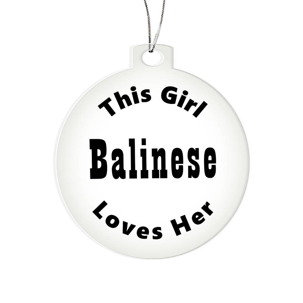 Balinese - Acrylic Ornament