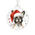 Christmas Dog - French Bulldog - Acrylic Ornament