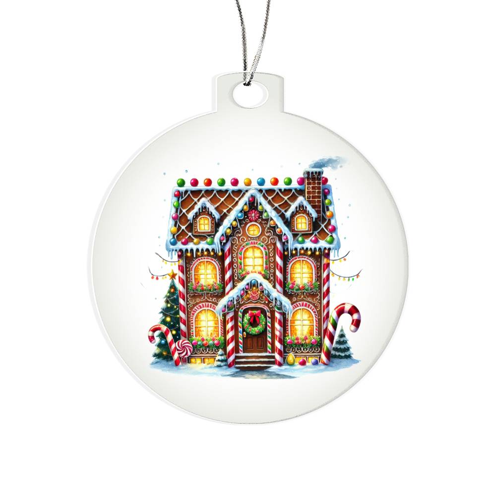 Christmas Gingerbread House 024 - Acrylic Ornament