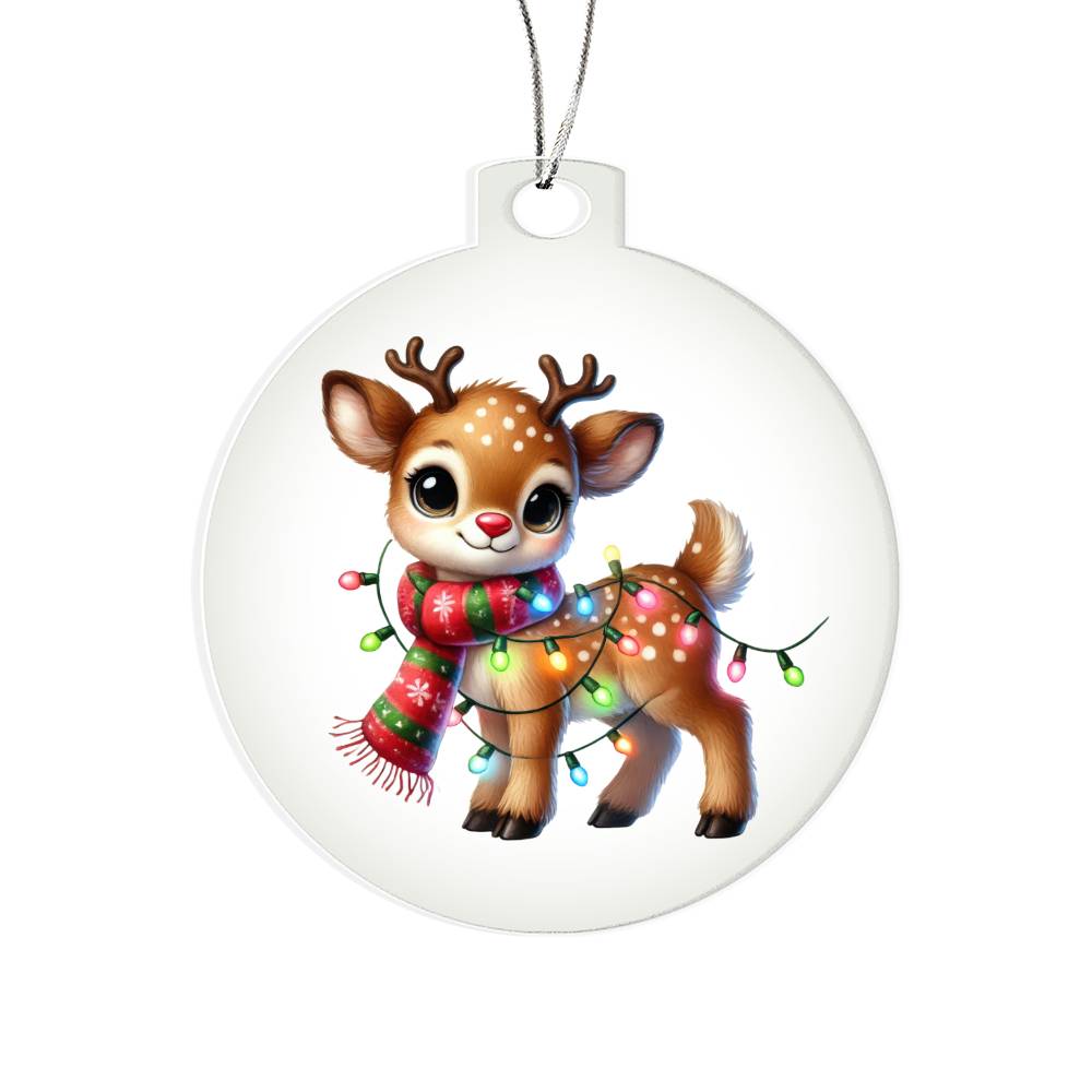 Cute Christmas Reindeer 019 - Acrylic Ornament