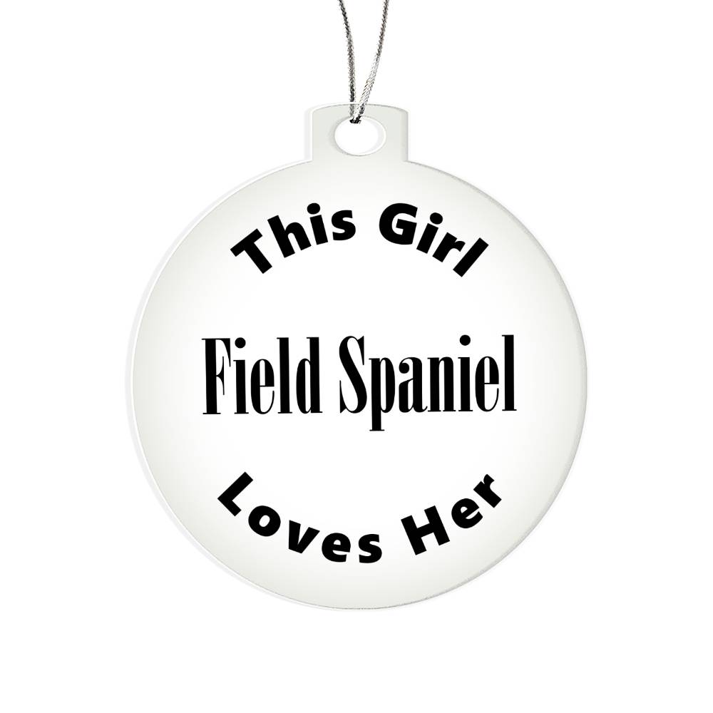 Field Spaniel - Acrylic Ornament