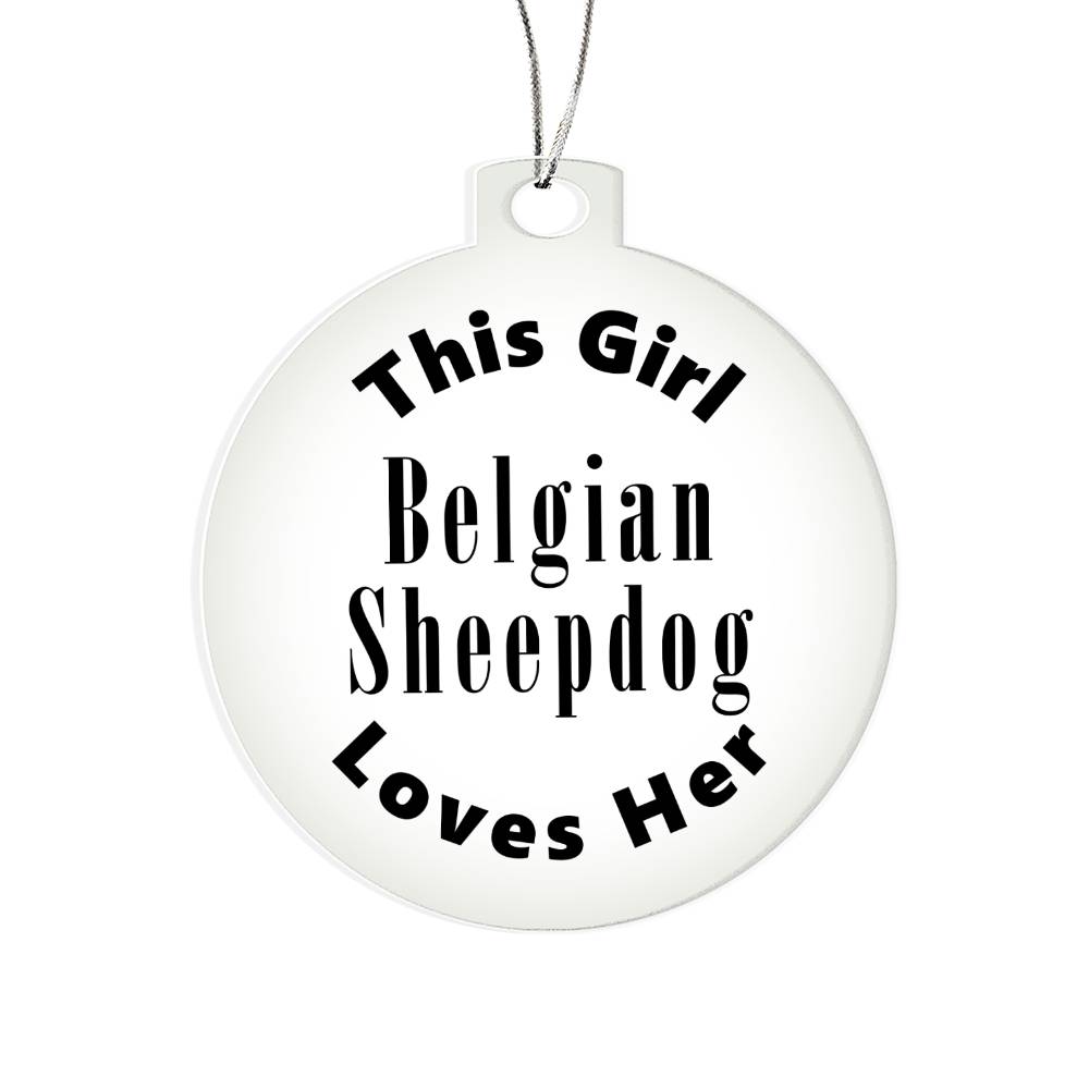 Belgian Sheepdog - Acrylic Ornament