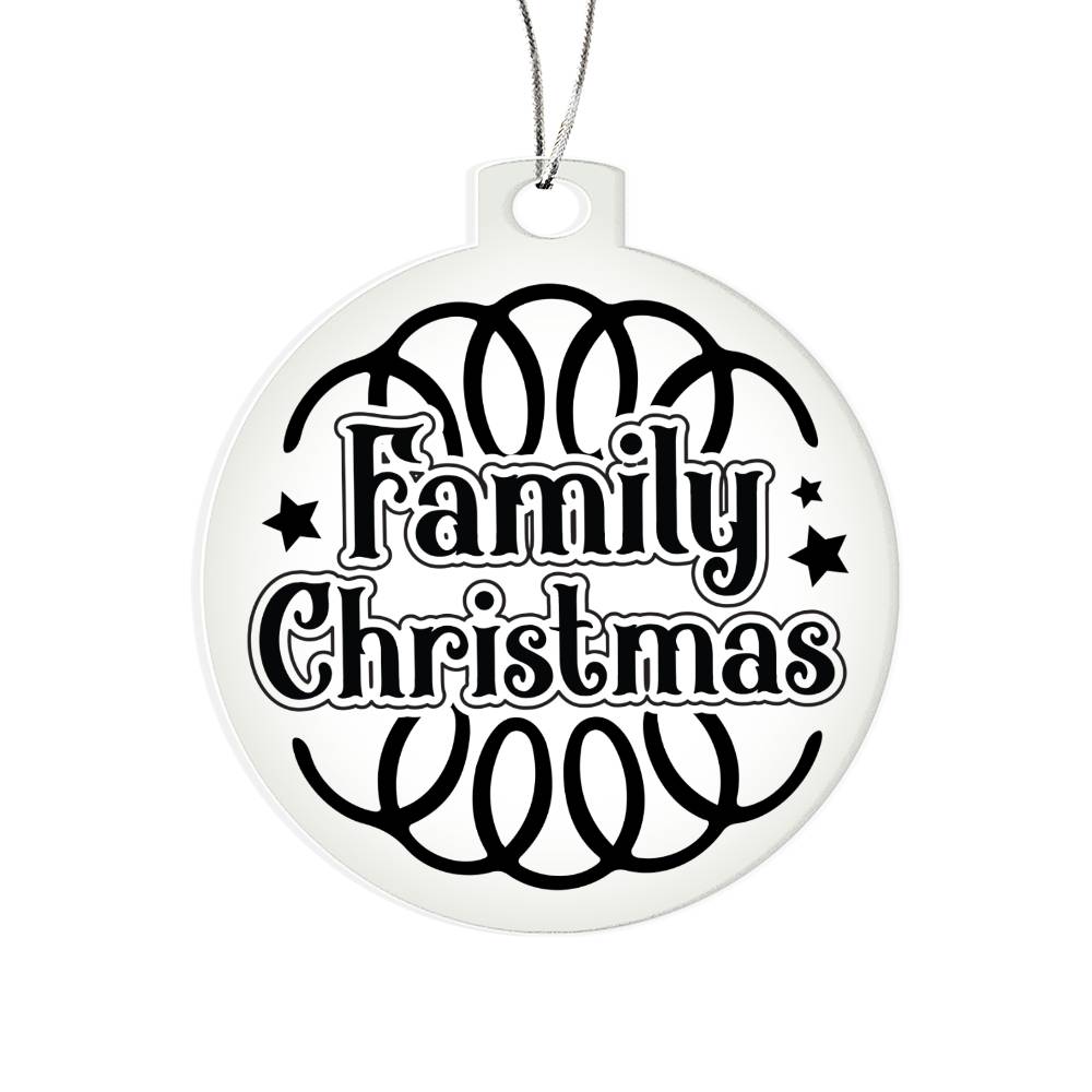 Family Christmas 005 - Acrylic Ornament