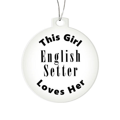 English Setter - Acrylic Ornament